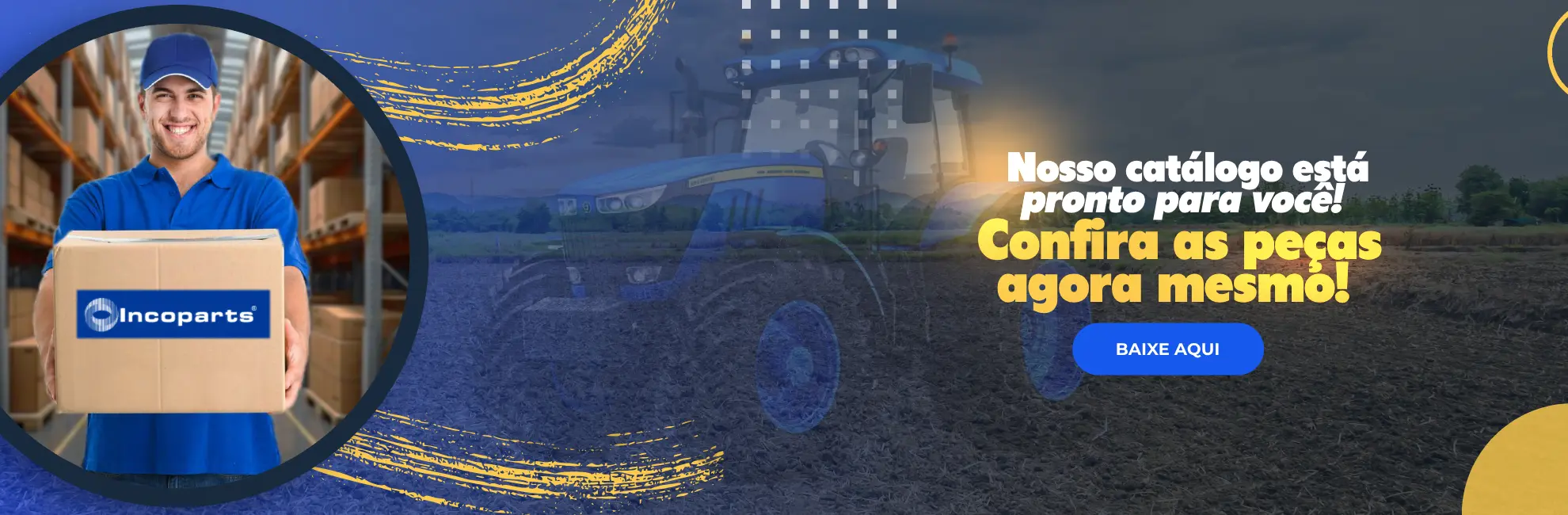 homem segurando uma caixa da incoparts