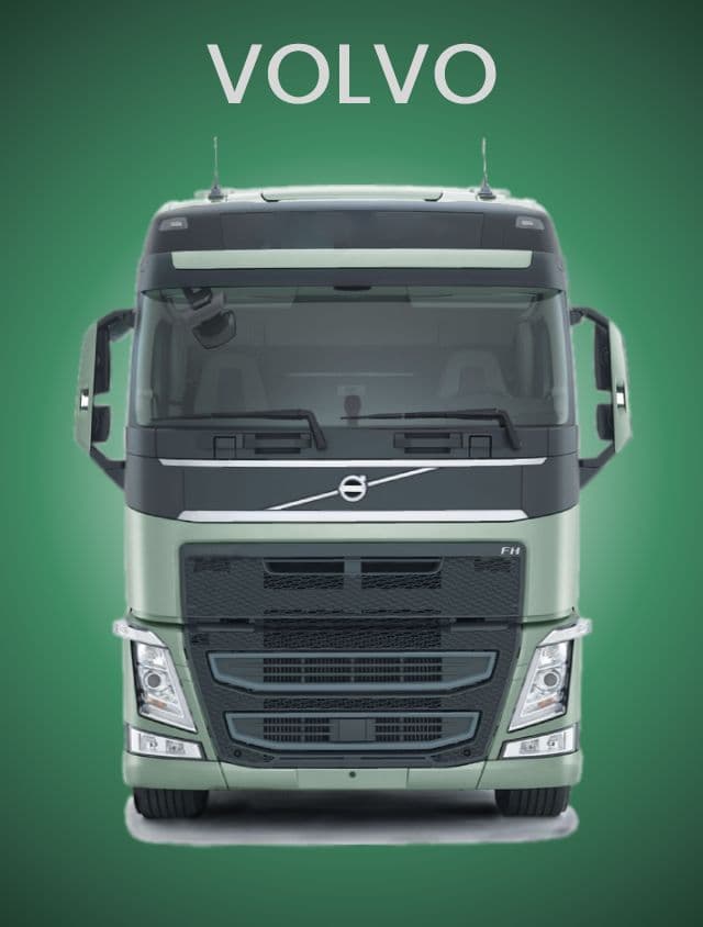 Card com um caminhão verde e o fundo verde